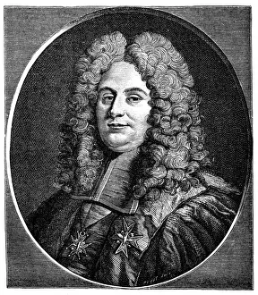 Chancellor Prints: Antique illustration of Chancelier d Aguesseau