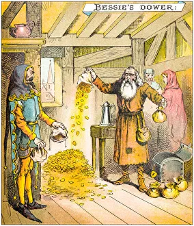 Images Dated 25th April 2019: Antique illustration from fables picture book: The blind beggar of Bethnal Green
