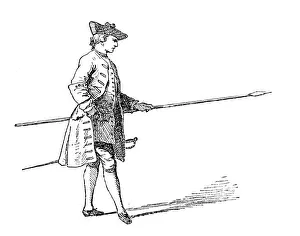 Antique illustration of French soldier