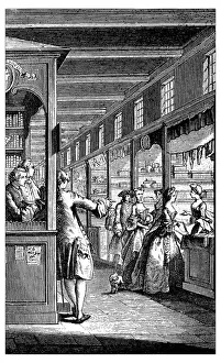 Art Museum Prints: Antique illustration of Galeries du Palais, Paris