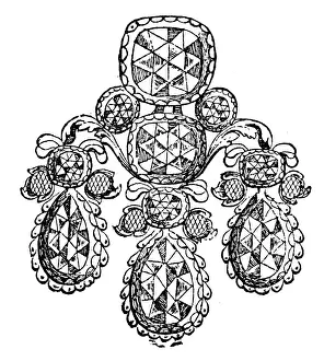 Gemstone Prints: Antique illustration of jewel