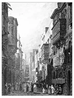 Prints of Antique illustration of mediterranean landscapes: Valetta, Malta Malta Through Time Prints: Antique illustration of mediterranean landscapes: Valetta, Malta