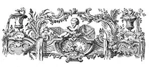 Images Dated 23rd March 2016: Antique illustration of ornate frame decoration