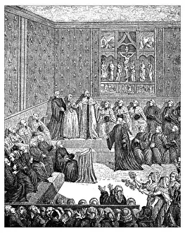 Legal Trial Prints: Antique illustration of parliament
