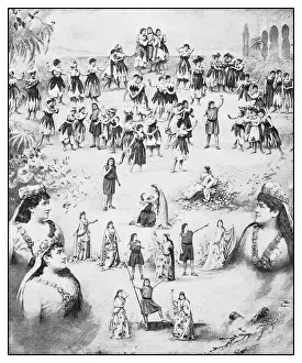 Antique illustration: Parsifal theatre play poster
