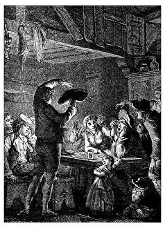 Images Dated 29th March 2016: Antique illustration of people indoor
