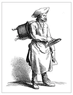 Images Dated 4th April 2016: Antique illustration of people and jobs from Paris: Boilermaker coppersmith