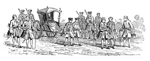 Images Dated 23rd March 2016: Antique illustration of queen on carriage