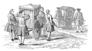 Images Dated 23rd March 2016: Antique illustration of queen on carriage