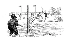 Antique illustration by Randolph Caldecott: TROUVILLE SUR MER