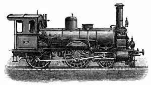 Images Dated 6th October 2015: Antique illustration of steam locomotive