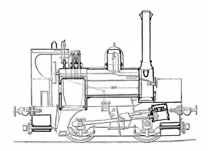 Cart Collection: Antique illustration of steam locomotive