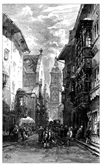 Antique illustration of Switzerland: Saint Gall / St. Gallen