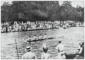 Antique image from British magazine: Henley rowing competition