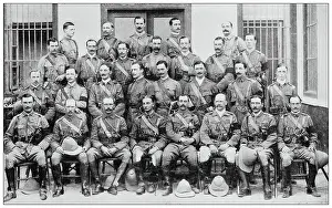 Antique image from British magazine: Officers and Attached Officers, 21st Lancers