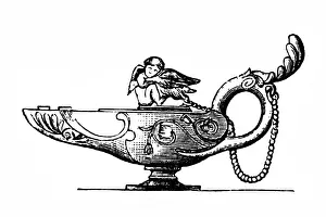 Handle Prints: Antique lamp