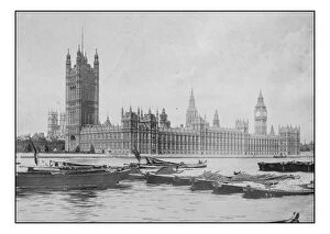 Antique Londons photographs: House of Parliament, Westminster