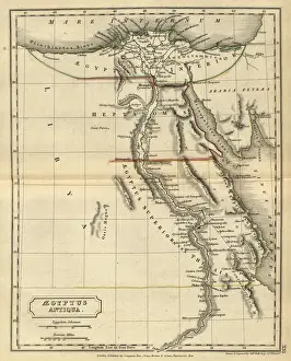 Antique map of Ancient Egypt, Atlas of Ancient Geography