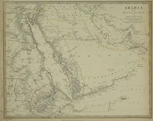 Scale Prints: Antique map of Arabia with Egypt, Nubia, and Abyssinia