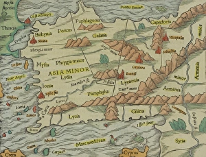 Images Dated 27th April 2006: Antique map of Asia Minor, present day Turkey