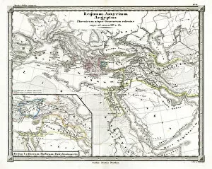 Images Dated 11th October 2012: Antique Map of the Assyrian Empire