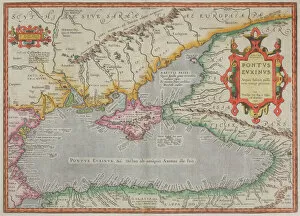 Drawing Collection: Antique map of the Black Sea and surrounding lands