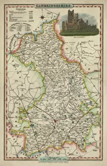 Republic Of Ireland Gallery: Antique map of Cambridgeshire