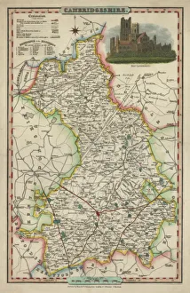 Republic Of Ireland Gallery: Antique map of Cambridgeshire