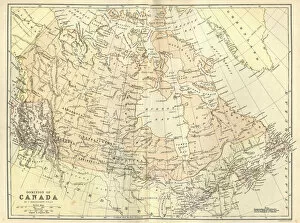 Images Dated 20th February 2019: Antique map of Canada, 1884, 19th Century