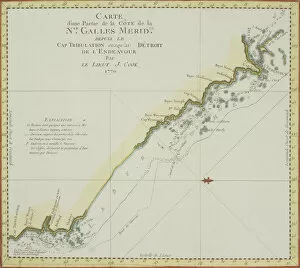 Antique map of coast of southeast Australia