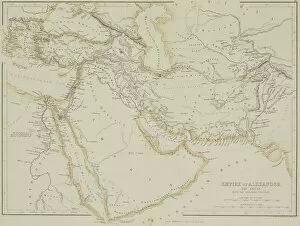 Iran Collection: Antique map of the Empire of Alexander the Great