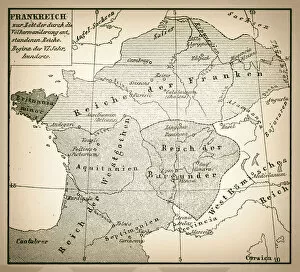 Images Dated 19th July 2017: Antique map of France