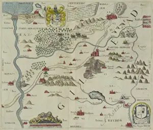 Antique map of the holy land
