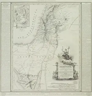 Red Sea Prints: Antique map of the holy land of Sinai peninsula