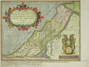 Colorful Gallery: Antique map of Israel