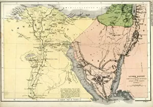 Images Dated 15th July 2011: Antique map of Lower Egypt