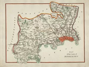 Retro Revival Gallery: Antique Map of Middlesex