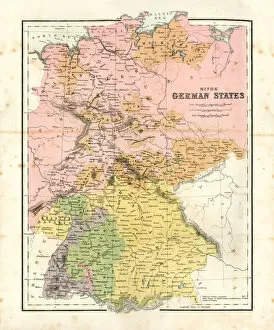 Antique map of Minor German States