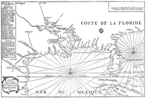 Antique Map of the Mississippi River Delta by Pierre Le Moyne daIberville - 17th Century