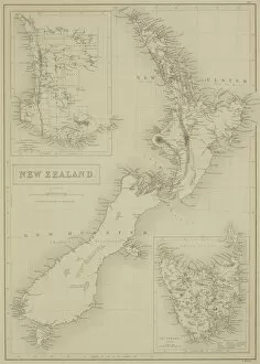 Images Dated 2nd May 2006: Antique map of New Zealand