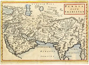 People Traveling Collection: Antique map of Persia and Arabia 1730