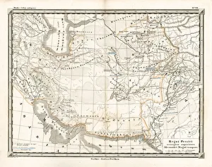 Historical Geopolitical Location Collection: Antique Map of the Persian Empire