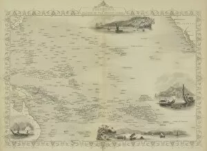 Intricacy Gallery: Antique map of Polynesia with vignettes