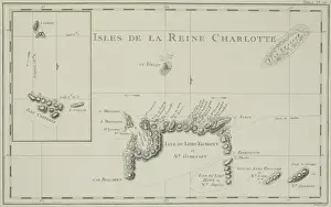 Archipelago Prints: Antique map of the Queen Charlotte Islands off Australia