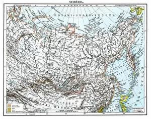 Images Dated 14th October 2016: Antique map of Siberia