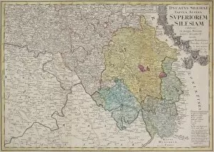 Antique map of Silesia