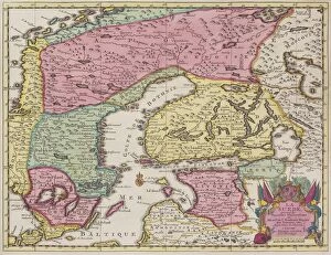 Antique map of Sweden and adjacent countries