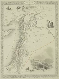 Cyprus Collection: Antique map of Syria