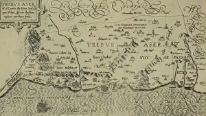 Delivering Prints: Antique map of tribes of Aser in the holy land