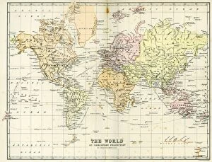 Images Dated 26th July 2011: Antique Map of the World